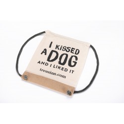 Turnbeutel Canvas - I kissed a dog and I liked it