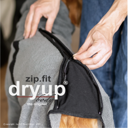 DryUp body ZIP.FIT - anthrazit L (65cm) - Bademantel